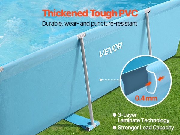 Kestävä allasmateriaali