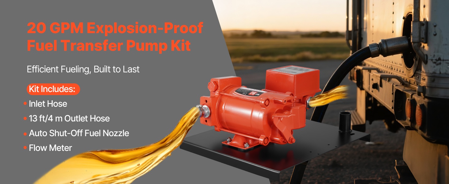 Polttoaineensiirtopumppu 20 GPM, yleiskuva