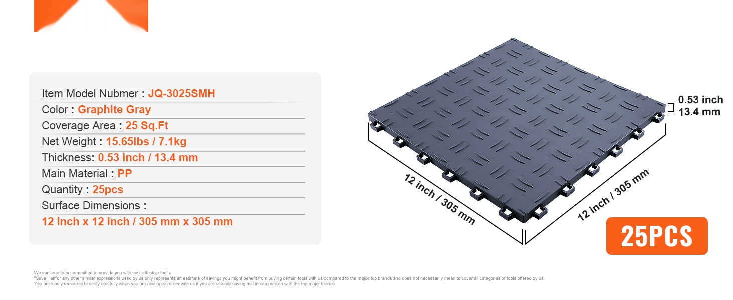 Lattialaatat autotallissa