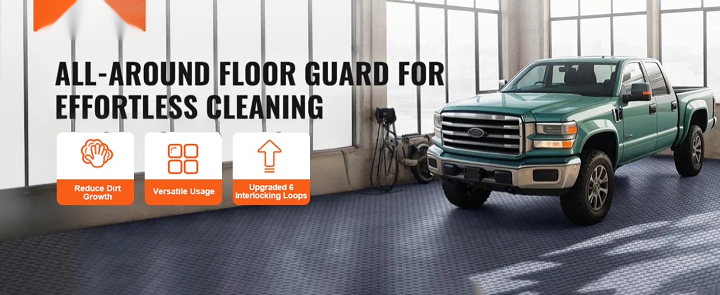 Autotallin lattialaatat näkymä 1