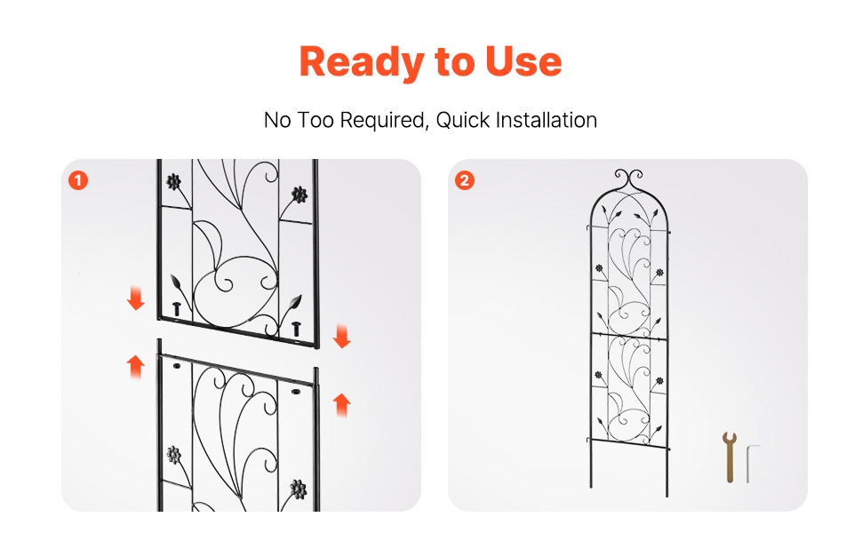 Helposti asennettava köynnöstuki