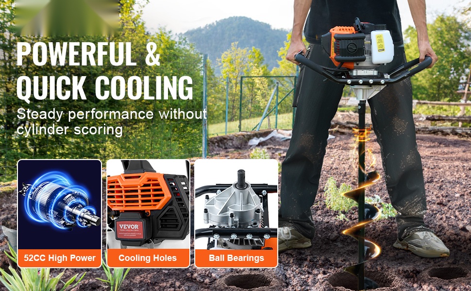 Bensiinikäyttöinen maapora yleiskuva