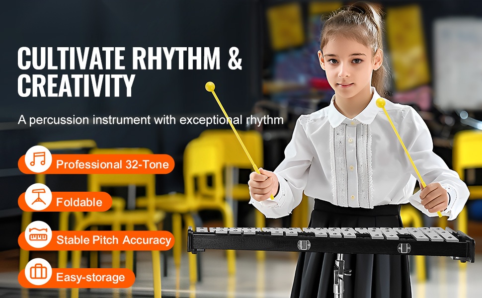 32-koskettiminen kellopeli-xylophone ja kantolaukku
