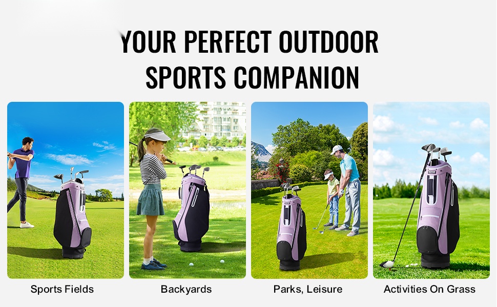 Golfkärrybagi sivulta ja ylhäältä