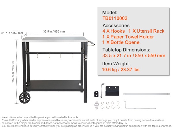 Kärry ulkokeittiöympäristössä