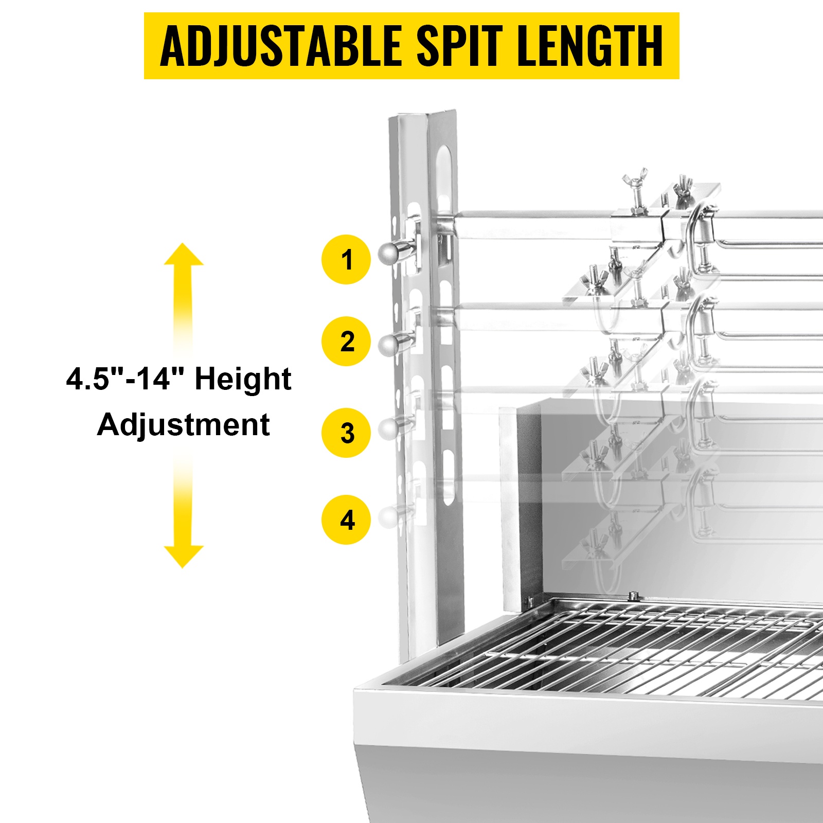 Säädettävä vartaan korkeus