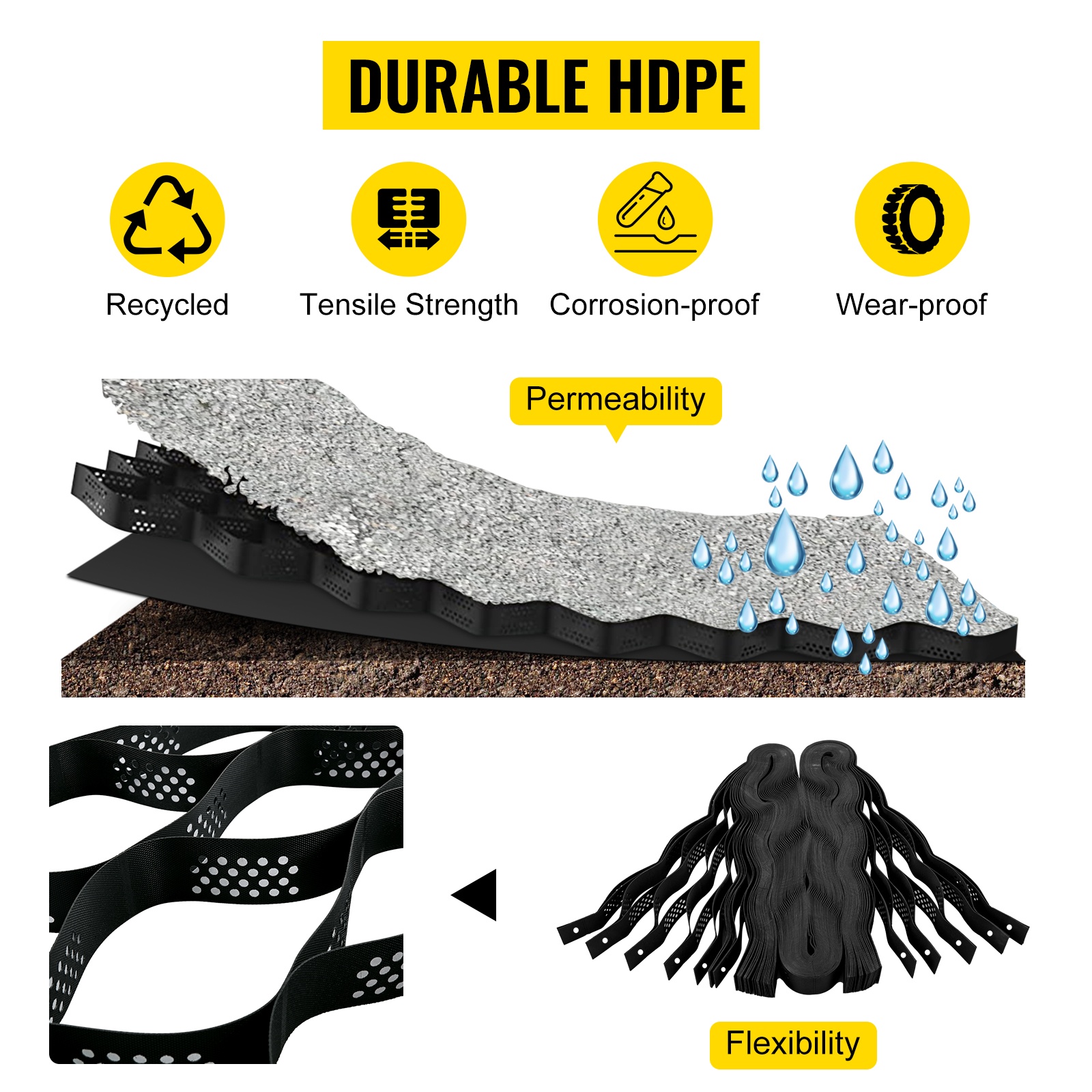 Joustava HDPE-materiaali