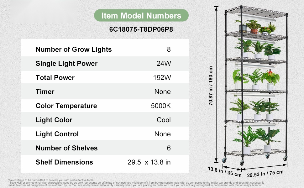 Valolla varustettu kasviteline käytössä
