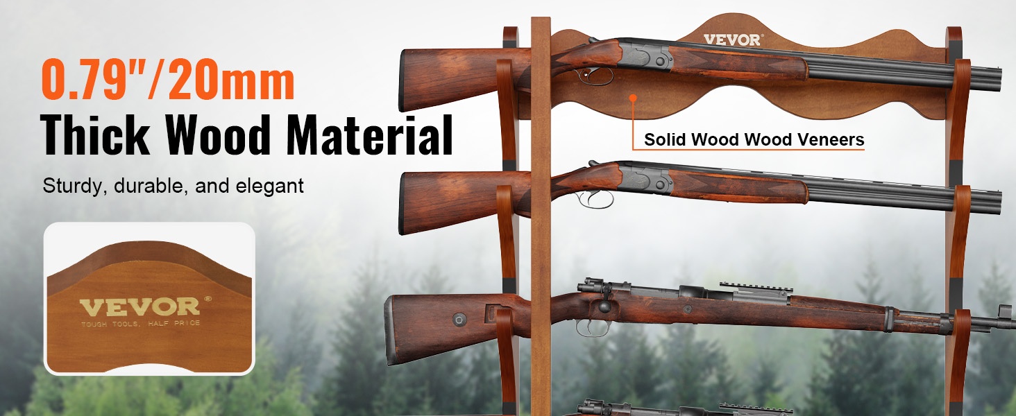 Massiivipuinen rakenne aseen telineessä