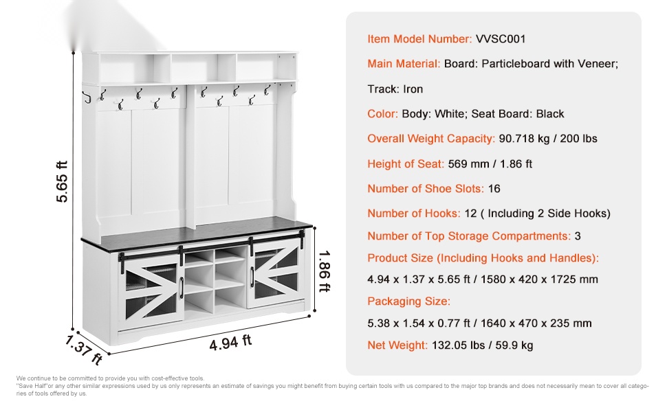 Naulakon mitat ja toiminnot