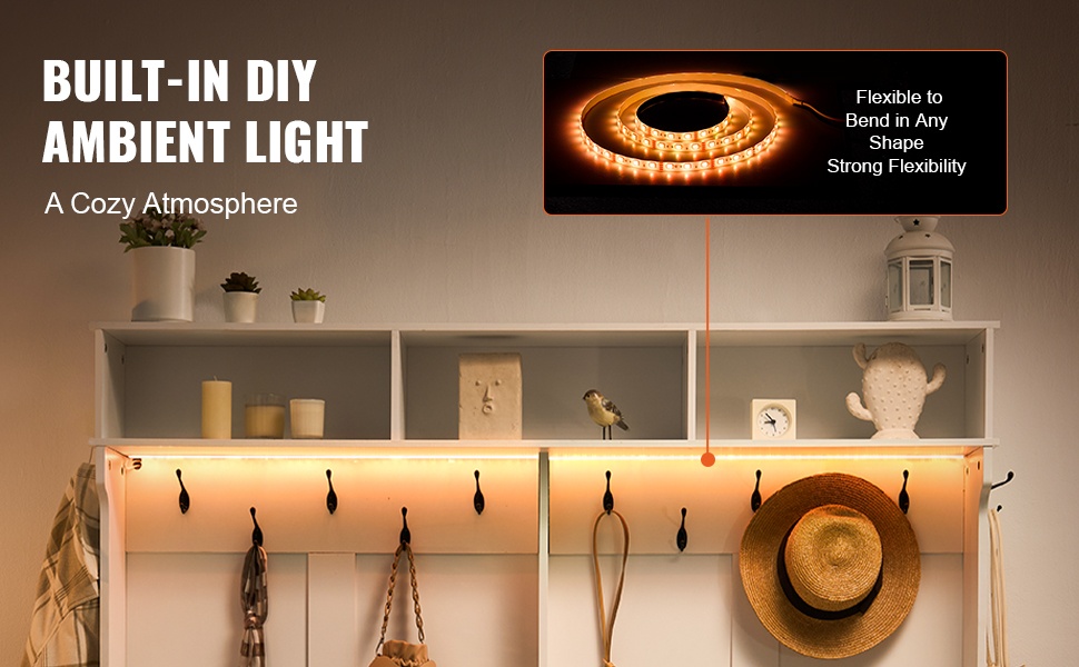 Naulakko USB-valonauhalla