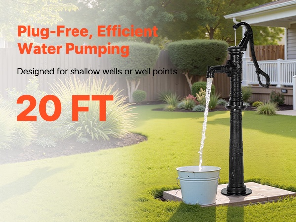 Käsikäyttöinen kaivopumppu, sivukuva