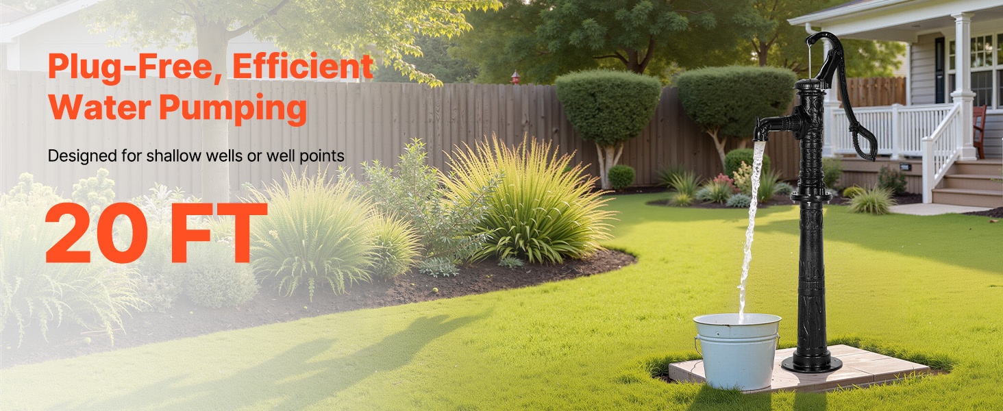 Käsikäyttöinen kaivopumppu yleiskuva