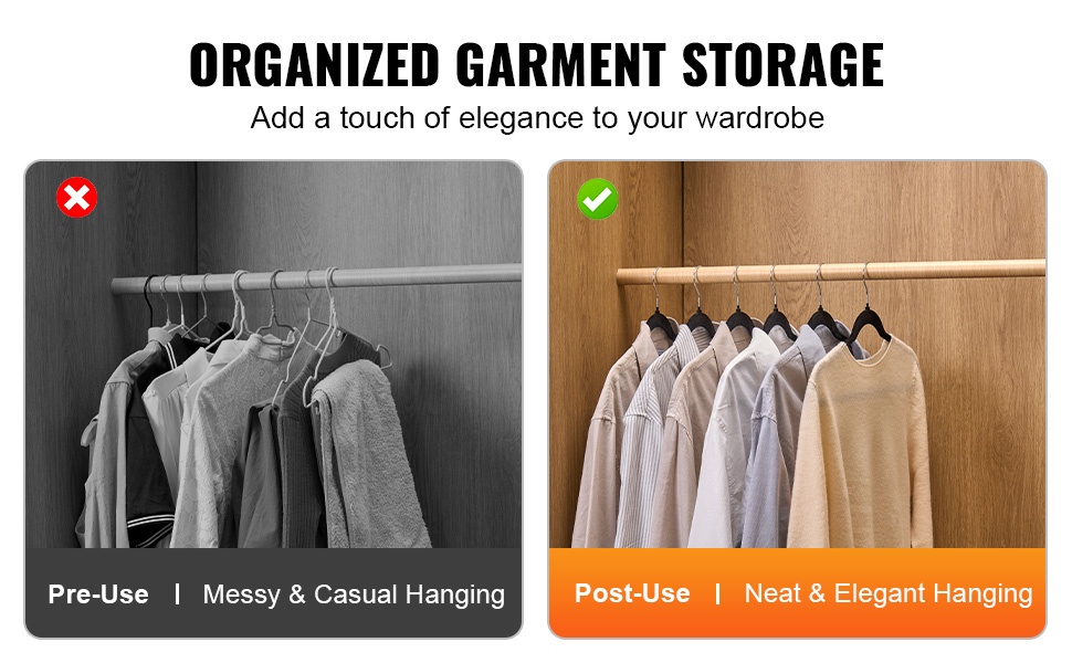 Siisti ja järjestetty vaatekaappi