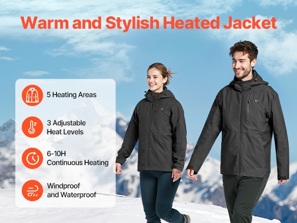 Lämmitettävä takki, yksityiskohta