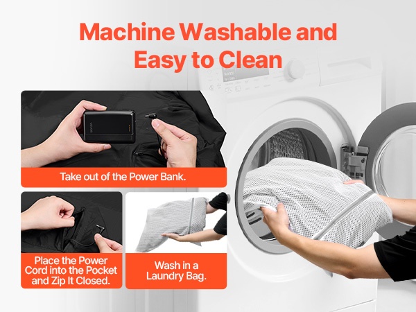 Konepestävä lämmitettävä takki