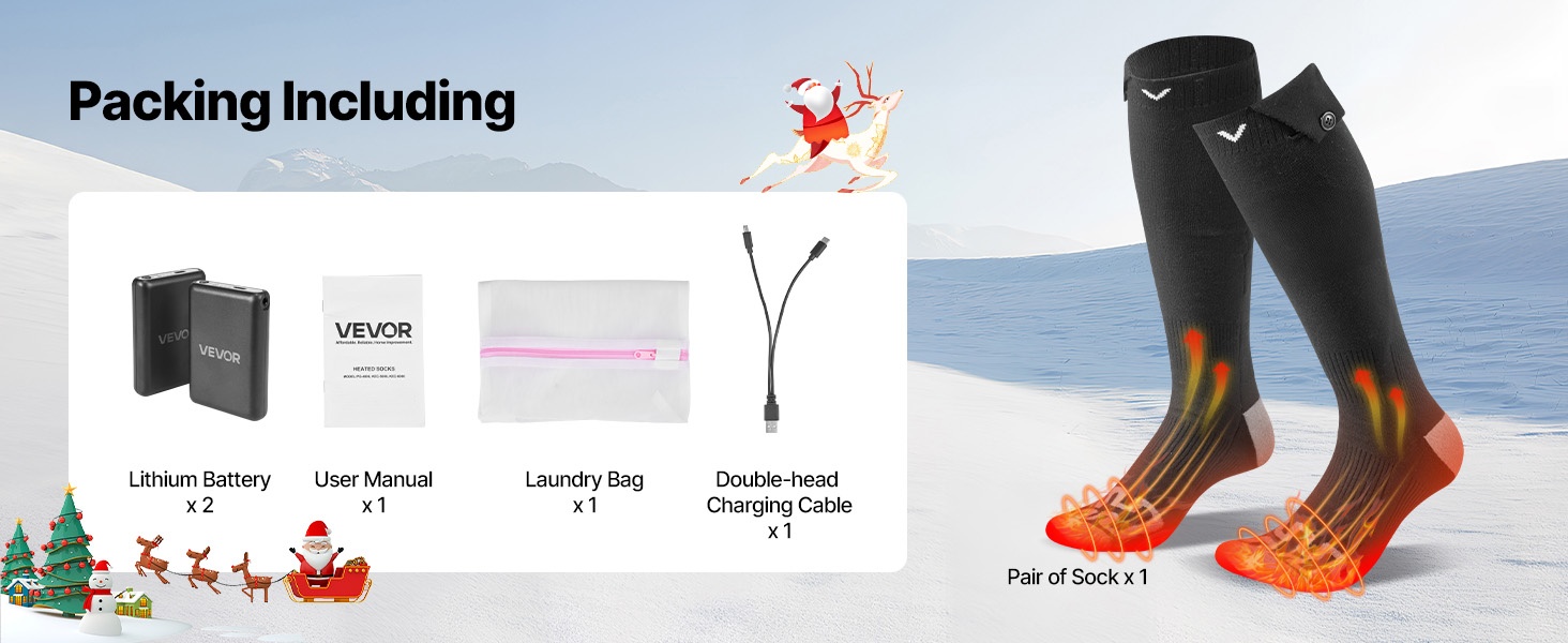 Lämmitettävien sukkien istuvuus