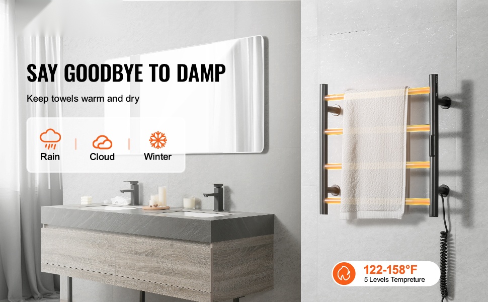 Pyyhelämmitin seinäkiinnitteinen, etunäkymä