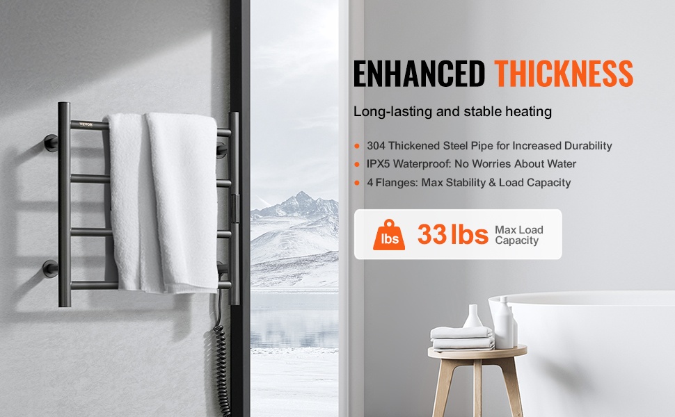 Pyyhelämmitin käytössä, lämmin pyyhe