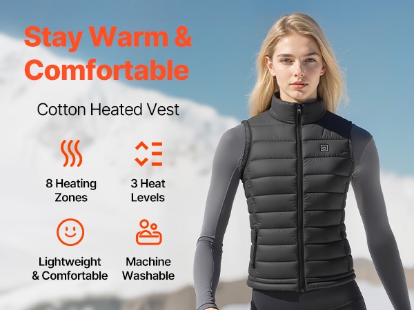 Lämmitettävä liivi käytössä