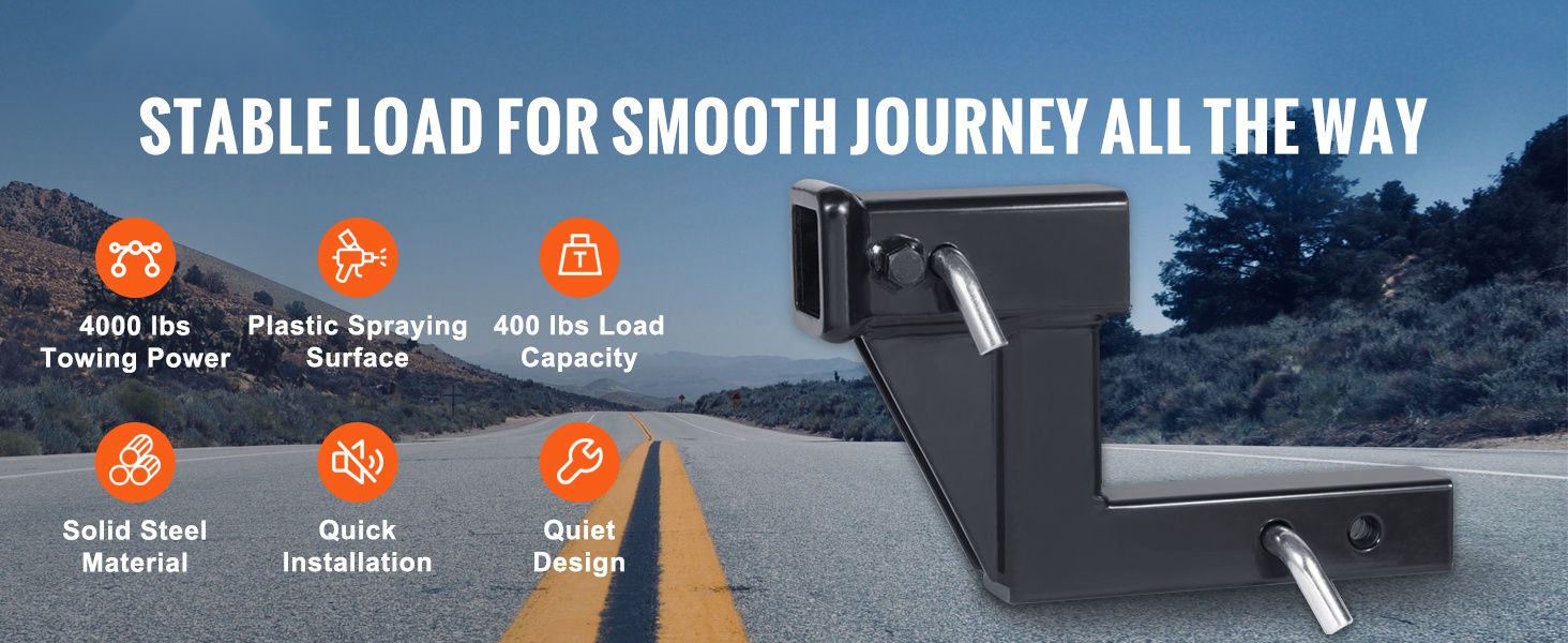 Perävaunun vetokoukun jatkopala sivulta