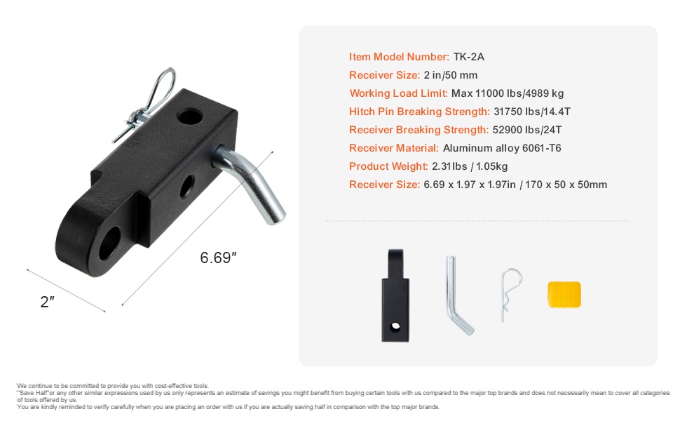 Kokonaisuus: vastaanotin, D-rengas ja vetokoukkutappi