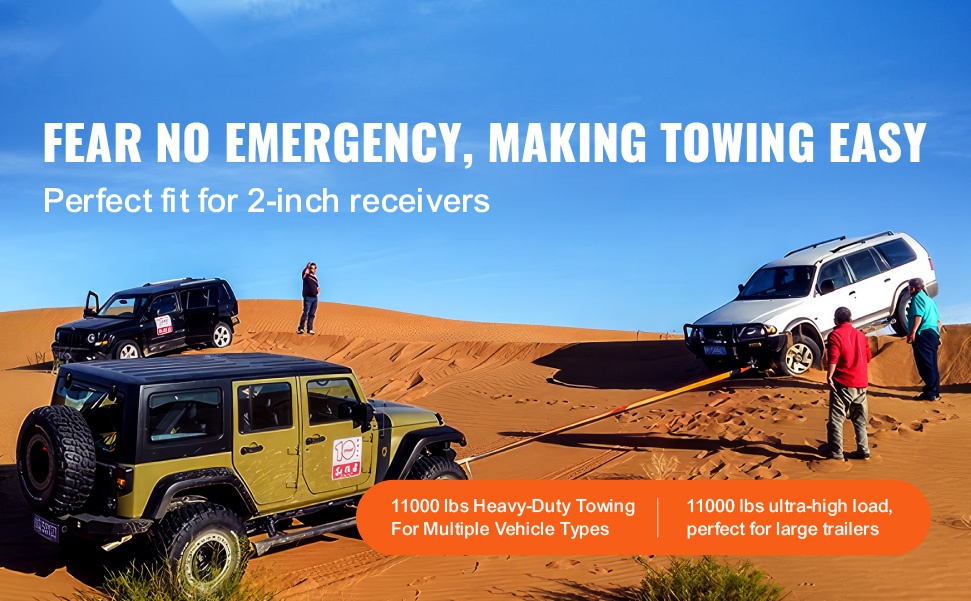 Shackle-vetokoukkusovitin 2-tuumaiselle vastaanottimelle