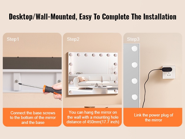 Säädettävä kirkkaus peilissä