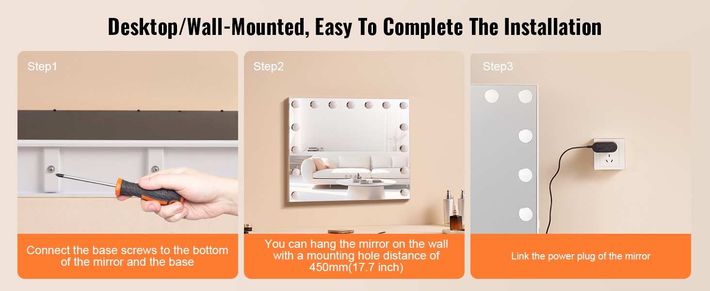 Kosketussäädin meikkipeilissä