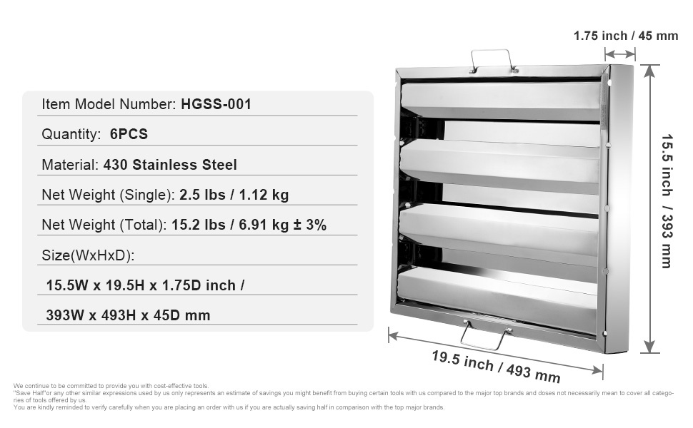 Usean suodattimen kokonaisuus ammattikeittiöön
