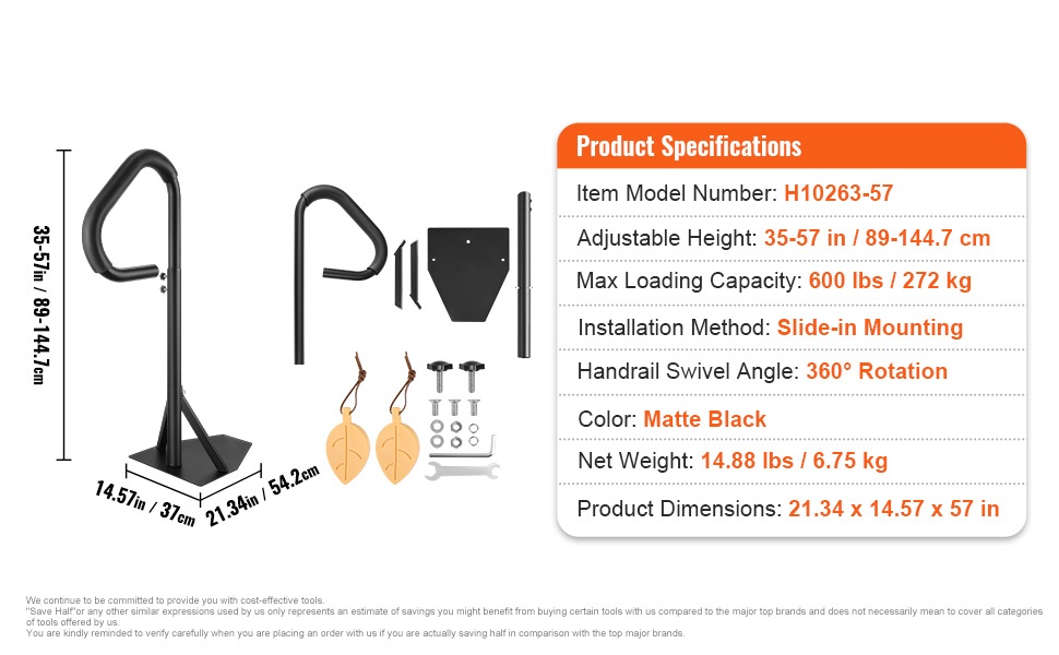 Kaiteen mitat ja yleiskuva