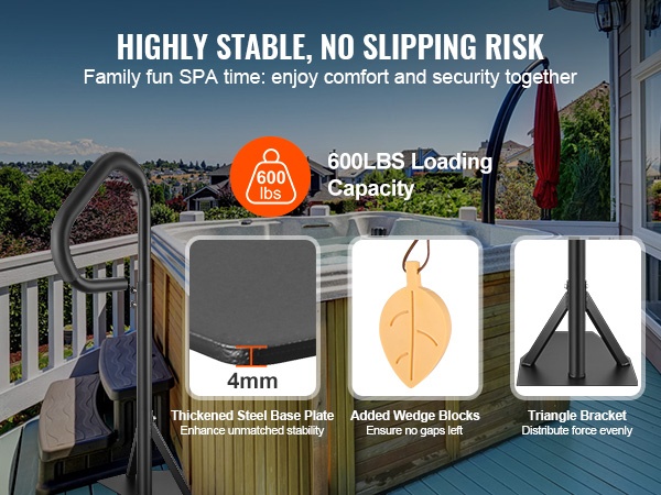 Kaiteen kiinnitys ja tuki