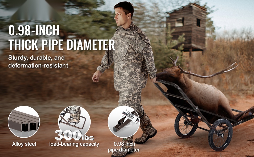 Taittuva riistakärry metsästykseen