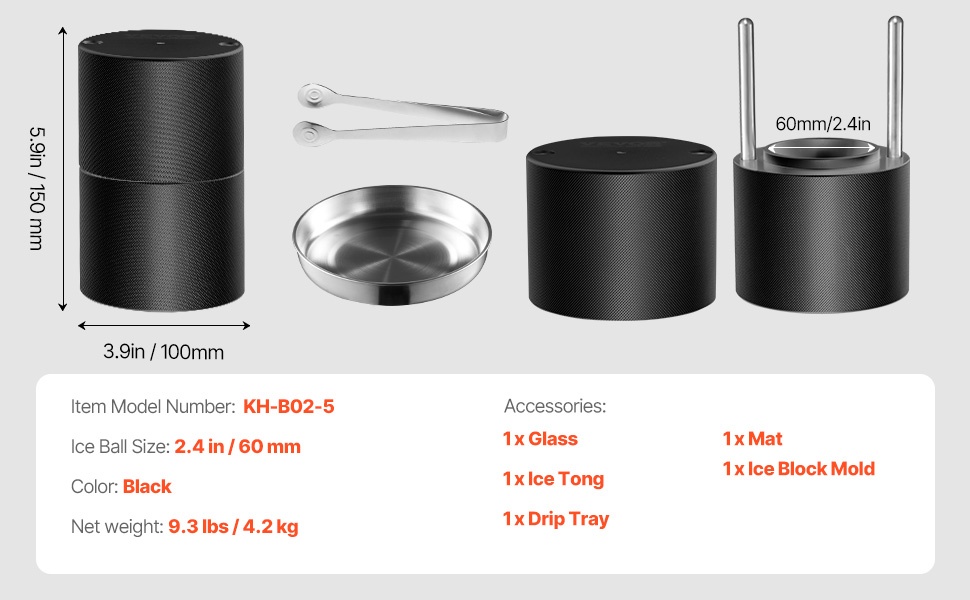 Valmiit pyöreät jääpallot laseissa