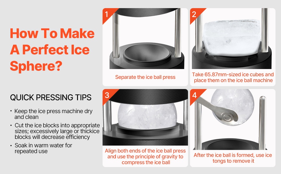 Jään prässääminen palloksi jääpalloprässillä