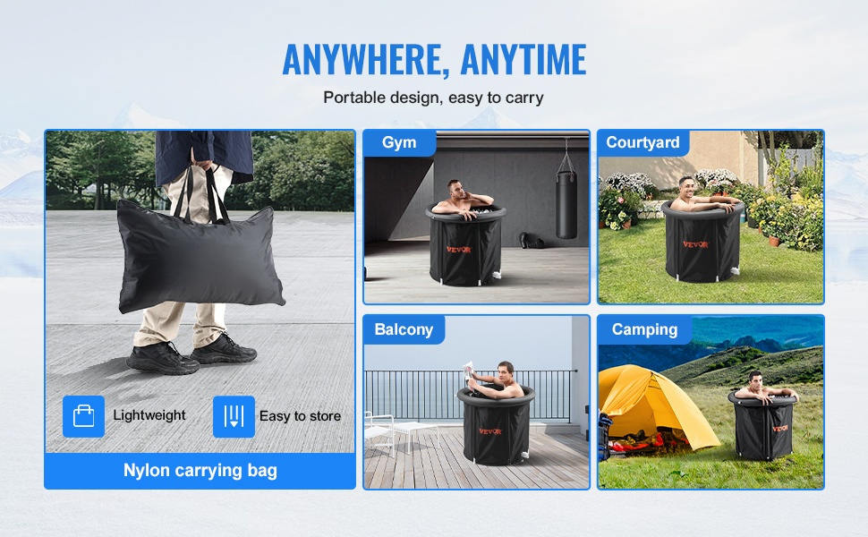 Taitettava ja kannettava jääamme