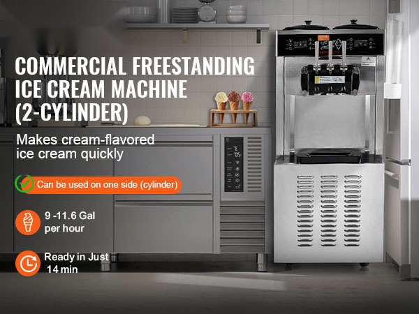 Jäätelökone pöydällä