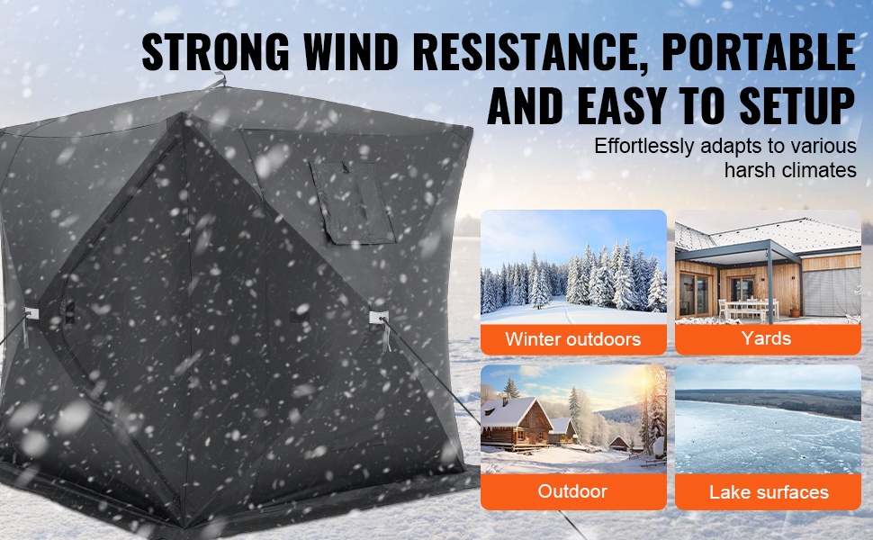 Jääkalastusteltta talvikäytössä