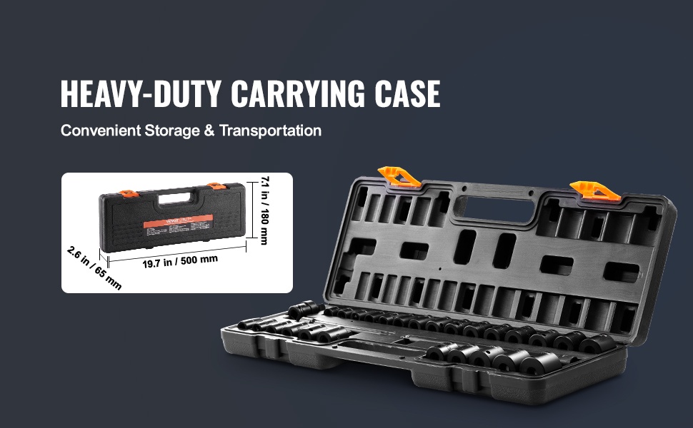 Kestävä säilytyslaatikko iskuhylsysarjalle