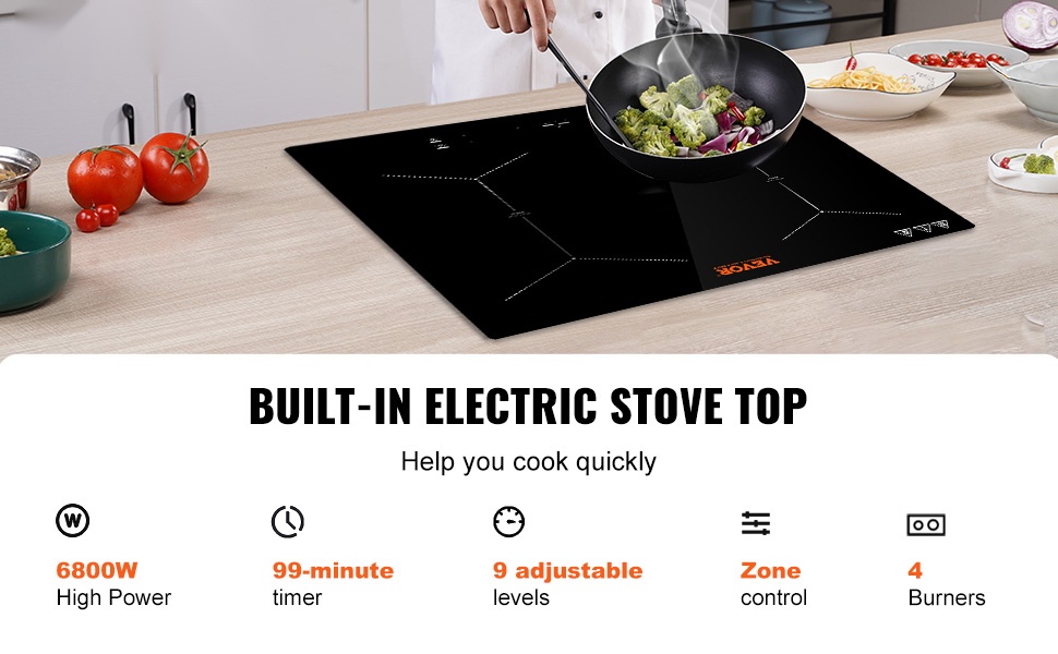 Kannettava induktioliesi pöydällä