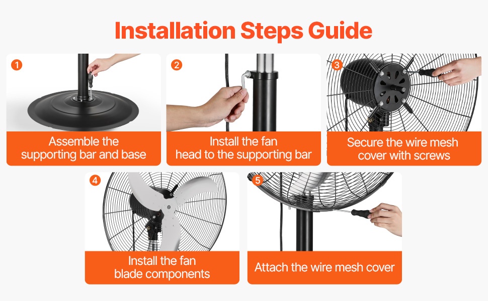 Helposti puhdistettava jalustatuuletin