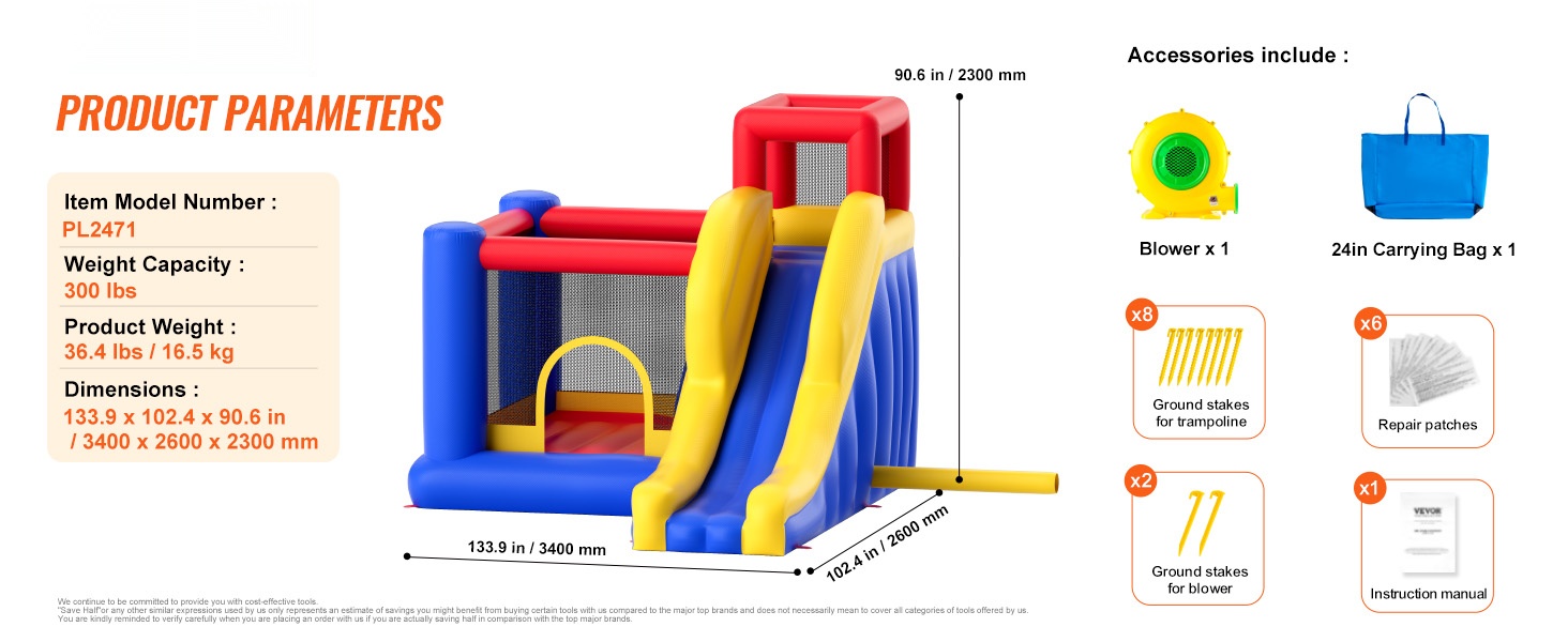 Hyppylinnan mitat ja rakenne
