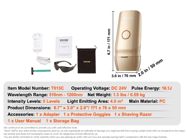 Kompakti IPL-karvanpoistolaite säilytystä varten