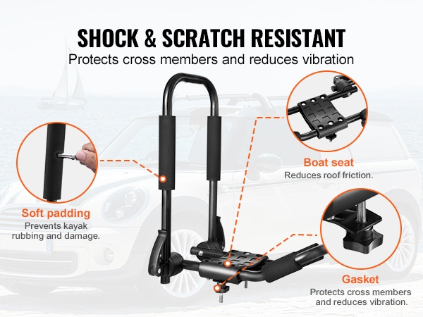 Vaimennus ja pehmusteet kattotelineessä