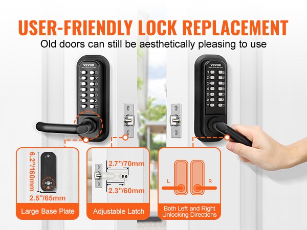 Säädettävä kahva ja asennus vanhaan oveen