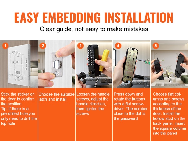 Koodin asettaminen ruuvimeisselillä