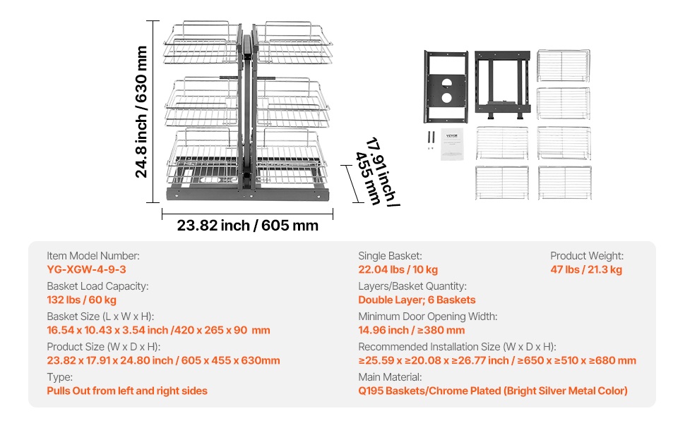 Asennusesimerkki keittiön kulmakaapissa