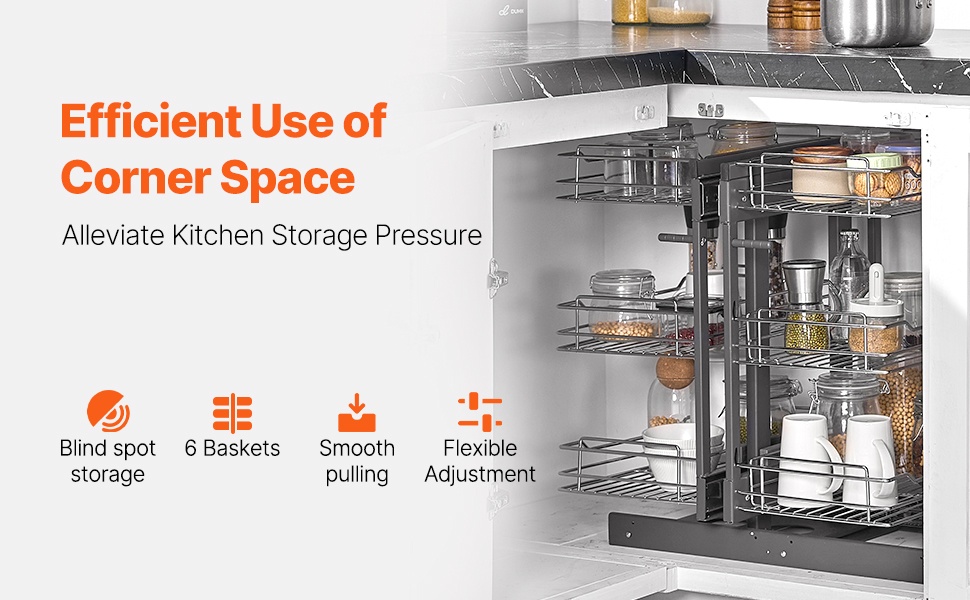 Kulmakaapin ulosvedettävä säilytysjärjestelmä, yleiskuva