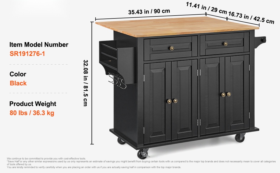 Keittiösaarekkeen mitat ja yksityiskohdat