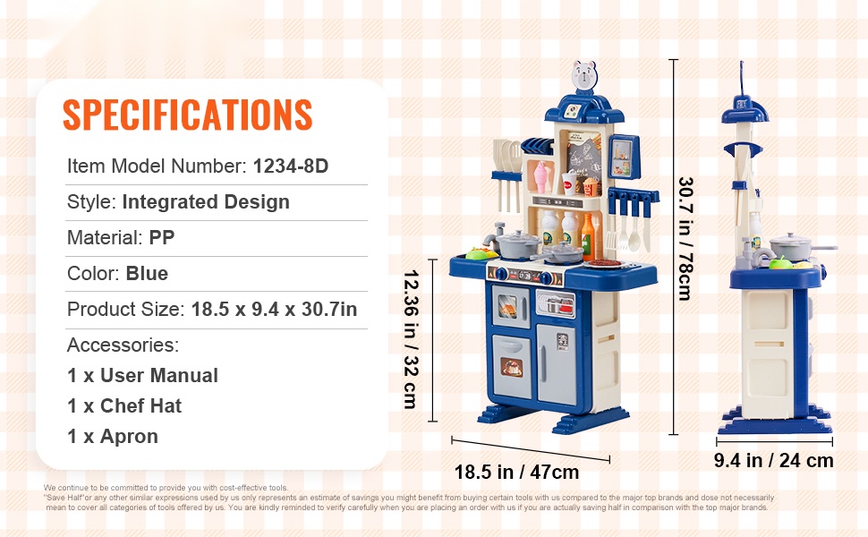 Leikkikeittiö lapsille, käyttöesimerkki